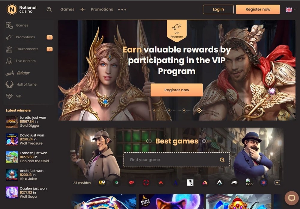 National casino homepage